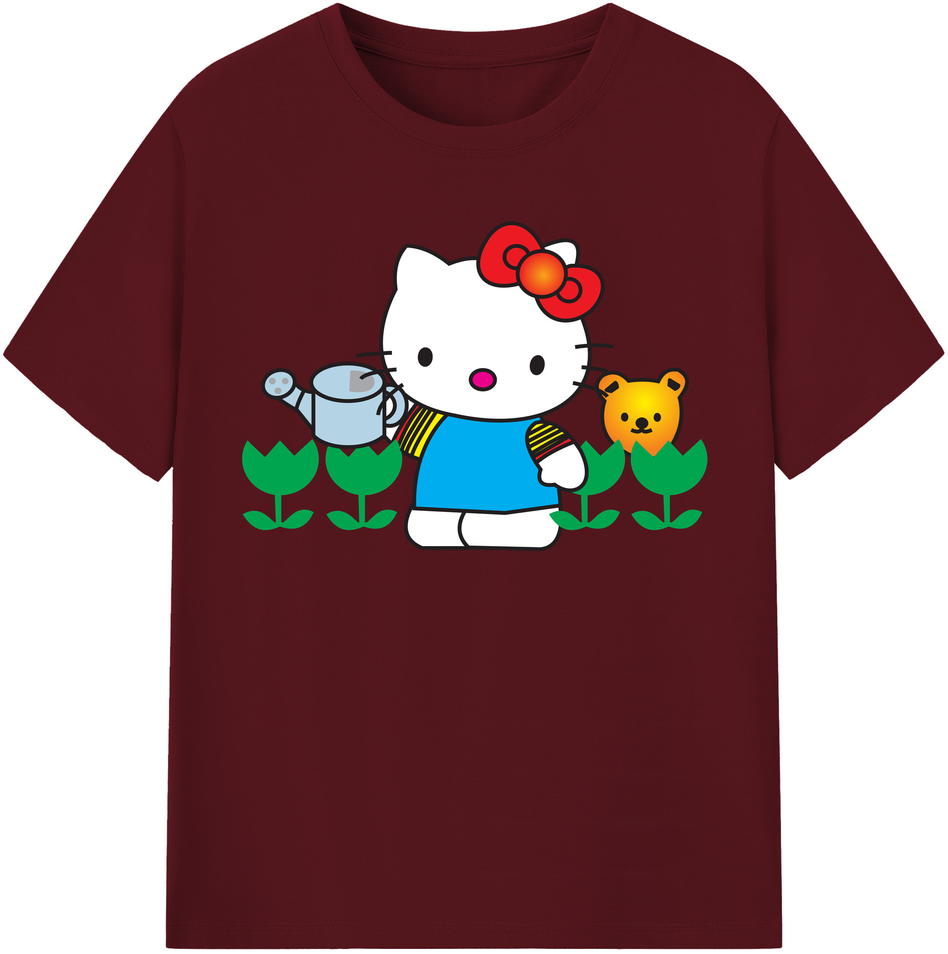 （画像用） Hello Kitty ハローキティ 綿100％半袖Tシャツ（フロントプリント）
